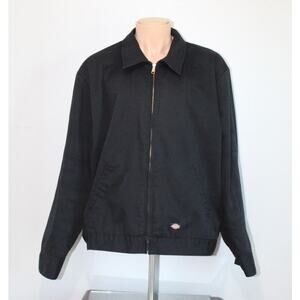 Dickies Black Canvas Eisenhower Quilt Lined Zip Work Jacket Men’s 3XL